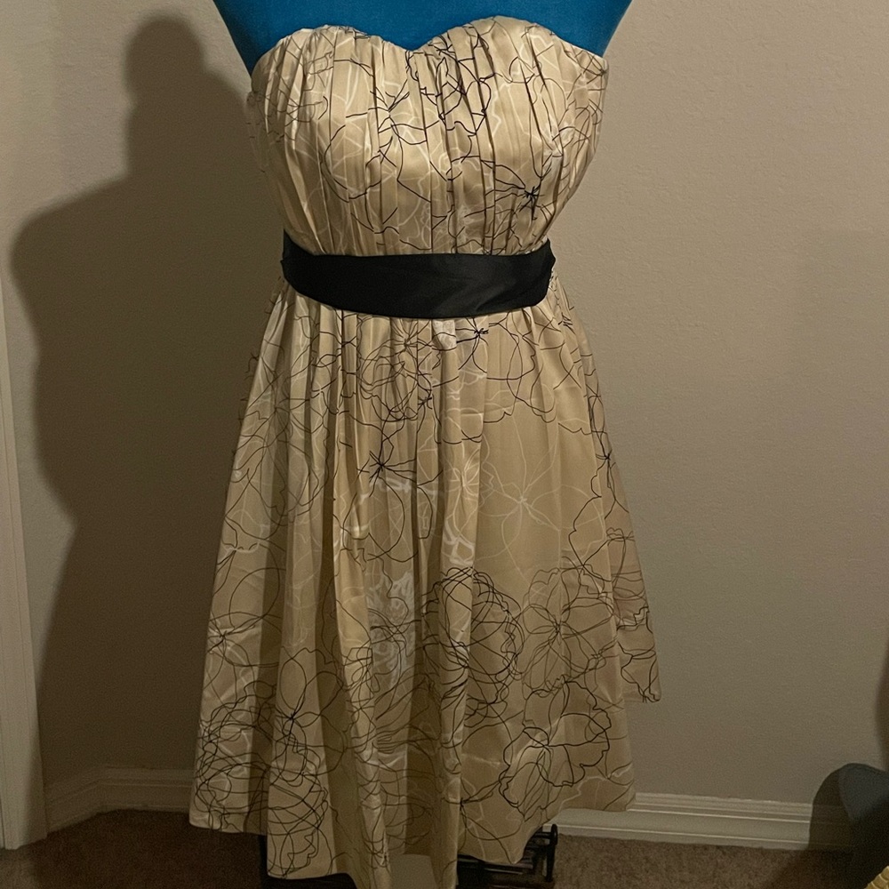 Strapless floral print dress by the Limited